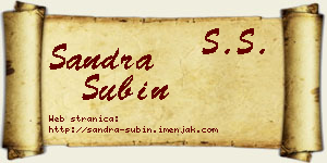 Sandra Subin vizit kartica